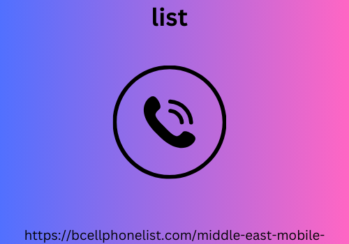 middle east mobile number list