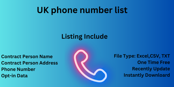 UK phone number list