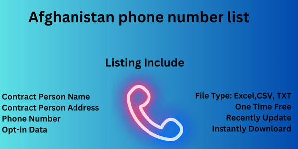 Afghanistan Phone Number List