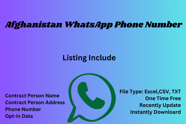 Afghanistan whatsapp phone number