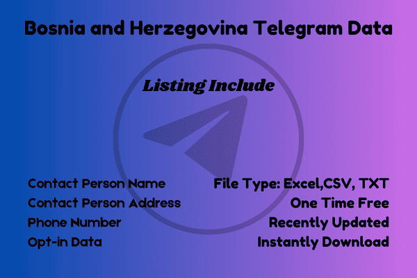 Bosnia and herzegovina telegram data