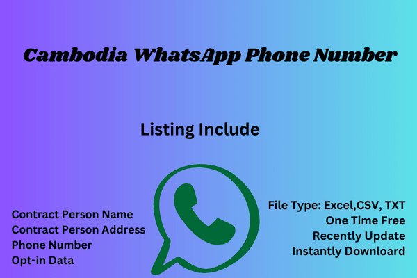 Cambodia whatsapp phone number