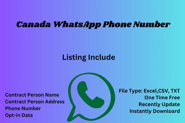 Canada whatsapp phone number