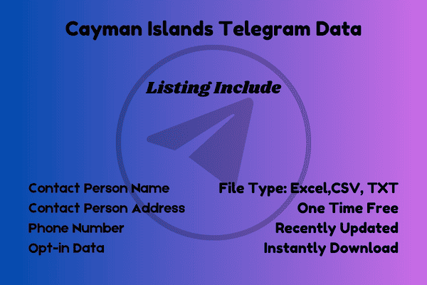 Cayman islands telegram data