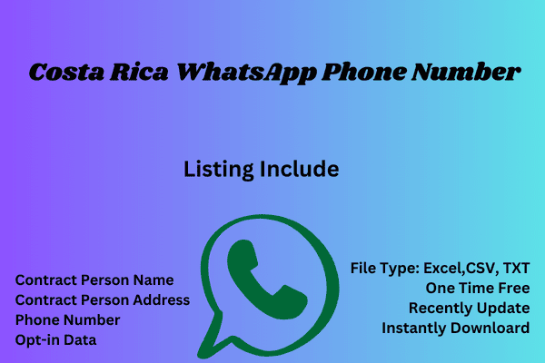 Costa rica whatsapp phone number