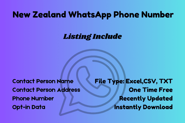 New Zealand whatsapp phone number