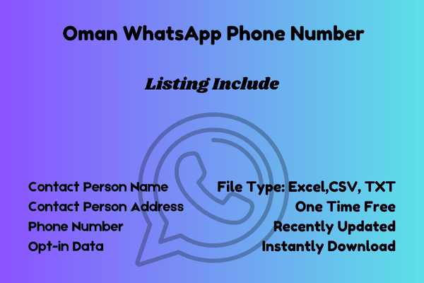 Oman whatsapp phone number