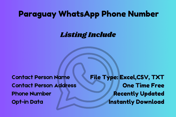 Paraguay whatsapp phone number