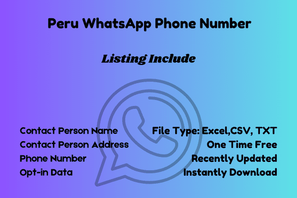 Peru whatsapp phone number