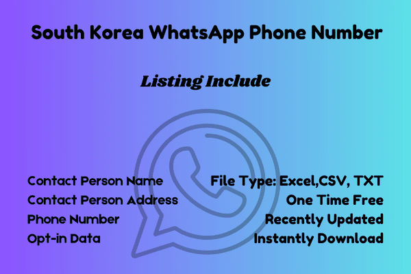 South korea whatsapp phone number