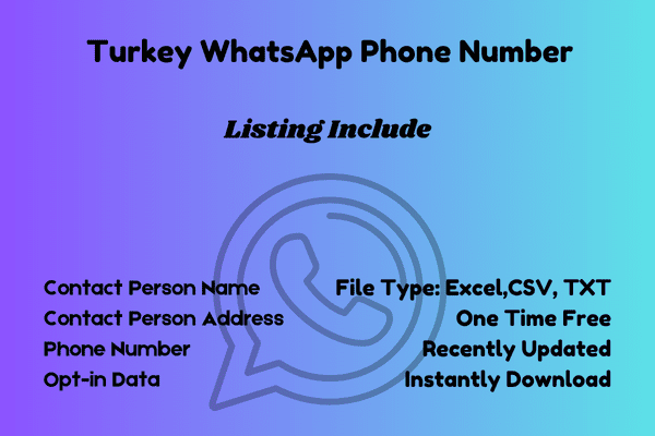 Turkey whatsapp phone number